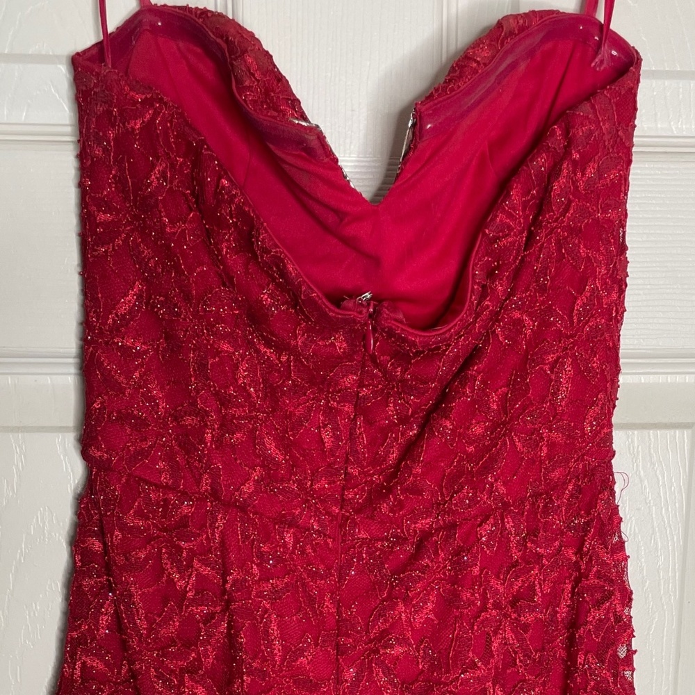 EUC! Love Reign Junior Size 5 Red Lace Party Dress Short Homecoming Prom Wedding - Picture 2 of 3